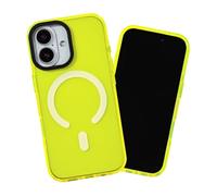 SteepLab Magnetic Barrier Case for iPhone 17, Compatible with MagSafe, Impact Absorbing 360 Degree Protection with Built-in Magnets (Hi-Energy Neon Yellow)