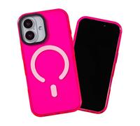 SteepLab Magnetic Barrier Case for iPhone 17, Compatible with MagSafe, Impact Absorbing 360 Degree Protection with Built-in Magnets (Radiant Hot Pink)