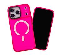 SteepLab Magnetic Barrier Case for iPhone 17 Pro Max, Compatible with MagSafe, Impact Absorbing 360 Degree Protection with Built-in Magnets (Radiant Hot Pink)