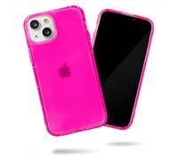 SteepLab Neon Highlighter Case for iPhone 13 - The Grippy Jelly Case w/Protective Air Pockets (Eye-Catching Hot Pink)