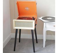 Steepletone 3 Speed Record Player with Bluetooth & FM Radio- Orange Orange