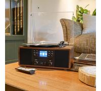 Steepletone - Austin 5-in-1 Music Centre - Vinyl, CD, DAB and Internet Radio with Bluetooth and MP3 Recording - Remote Control