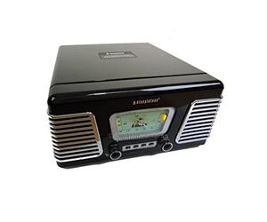 Steepletone Black 1960's Style USB Music Centre Roxy 1