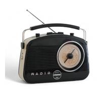 Steepletone Brighton BT Retro Radio, FM MW & LW Radio With Bluetooth Connectivity, Battery & Mains Operated, Headphone Socket, Portable Radio. Classic Radio Style (Black)