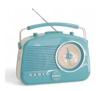 Steepletone Brighton BT 60s Retro Portable MW/LW/FM Radio with Bluetooth - Blue