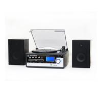 Steepletone Broadway 5 in 1 Bluetooth music centre with CD,FM radio,3 speed Record player has facility to burn vinyl or CD to USB