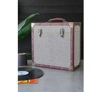 Steepletone LP Record Storage Case SRB2 - Grey Fabric Grey