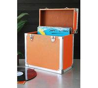 Steepletone LP/Album Vinyl DJ Record Storage Box/Flight Case - Orange