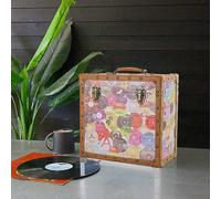 50 LP Record Storage Carry Case - Retro