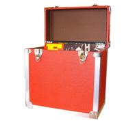 Steepletone Portable Carry Case for LP Records and 12" Vinyl- Red