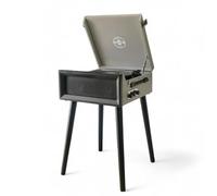 Steepletone Retro Record player with Legs, SRP1R XP, 3 Speed Record Player, FM Radio & Bluetooth Plyaback, Vinyl Record Player (GREY)