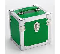 Steepletone SRB07GL CD and 7-Inch Vinyl Singles Retro Style Storage Carry Case (Green)