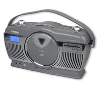 Steepletone Stirling Retro Style Portable Music System with 3 Band FM/MW/LW Radio/CD/MP3 Player - Grey