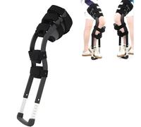 Steerable Knee Walker, Hands-Free Knee Crutch, Single Leg Telescopic Hands Free Crutch, Adjustable Height Supports Up to 220kg, Ideal for Elderly and Injury Recovery