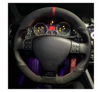 Steering Anti-slip Cover Black Suede Leather Car Steering Wheel Cover For VW For Golf 5 Mk5 For GTI R32 For Passat R GT 2005 Accessory Decoration(White Thread)