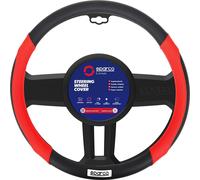 Universal Steering Wheel Cover SPC1113 Red And Black With Perforated Details