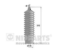 Steering gear rack boot J2840901 NIPPARTS for CHEVROLET MAZDA DAEWOO