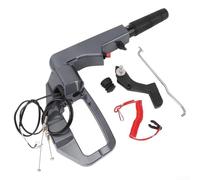 Steering Handle Assembly with Cable for 2-Stroke 40HP Outboard Engine E40X, Hard Aluminum Alloy, OEM 66T-W0084-02-4D Replacement, Integrated Design