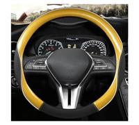 Steering Hood 15 Inch/38cm Carbon Fiber Leather Car Steering Wheel Cover For Infiniti QX30 Q70L Q50 QX80 Q60 QX70 QX60 QX50 Wheel Cover(Yellow)