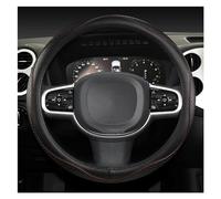 Steering Hood 38CM 15" Genuine Leather Car Steering Wheel Cover For Volvo XC40 XC60 XC90 V40 S90 S80 S60 S40 Auto Accessories Wheel Cover(Black Red 4pcs)