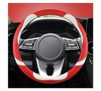Steering Hood 38CM 15" Leather Car Steering Wheel Protective Cover For Kia For Sportage For Sid For Rio 3 For Soul Wheel Cover(Red)