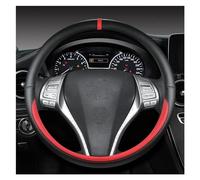 Steering Hood Car Steering Wheel Cover 38CM Car Interior Accessories For Nissan For Versa For Almera For Primera For Tiida Wheel Cover(Red)