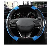 Steering Hood Car Steering Wheel Cover Leather D Shape 38CM For Hyundai For Hyundai For Santa For Cruz For Santa Fe 2022 Wheel Cover(Blue)