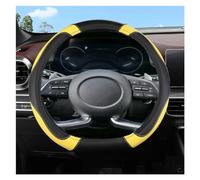 Steering Hood Car Steering Wheel Cover Microfiber Leather D Shape For Hyundai For Creta II 2021 2022 Auto Interior Accessories Wheel Cover(Yellow)