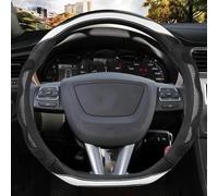 Steering Hood Car Steering Wheel Cover O Shape D Shape 38CM Leather Car Accessories For Seat For Altea For Arona For Ibiza 6l 6j Wheel Cover(White D Shape)