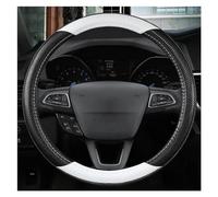 Steering Hood Car Steering-Wheels Cover 38cm 15" Leather Car Interior Accessories For Fusion For Mondeo For Focus GT For Ka Wheel Cover(WHITE)
