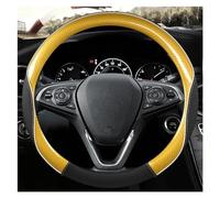 Steering Hood Carbon Fiber Leather Car Steering Wheel Cover 38CM Car Accessories For Buick For Lacrosse For Verano For Regal Wheel Cover(Yellow)