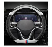Steering Hood D Shape Car Steering Wheel Cover For VW For Sharan For Passat For Caddy For Touran For Tiguan 2015-2021 2022 Wheel Cover(WHITE)
