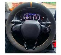 Steering Hood DIY Anti-Slip Suede Leather Car Steering Wheel Cover For Civic 11 XI 2021 2022 Car Interior Accessories Wheel Cover(Yellow Thread)