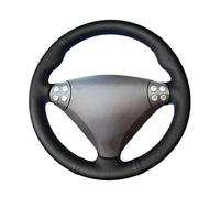 Steering Hood DIY Black Artificial Leather Car Steering Wheel Cover For Mercedes For Benz SLK-Class W171 W170 SLK 2004-2008 C230 Wheel Cover(White Thread)