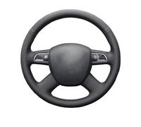 Steering Hood DIY Car Steering Wheel Cover For A3 2006-2013 For A8 S8 2006-2010 For Q5 2008-2012 For Q7 2005 2006-2011 Wheel Cover(Light blue Thread)
