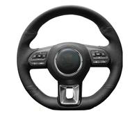 Steering Hood DIY Car Steering Wheel Cover Genuine Leather For MG ZS HS GS 5 6 RX5 RX8 ZST ZS EV 2017-2023 Car Interior Accessories Wheel Cover(Yellow Thread)