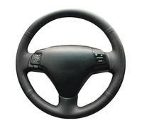 Steering Hood DIY Hand-stitched Black Faux Leather Car Steering Wheel Cover For Lexus ES250 2005 GS300 2004 2005 2006 2007 Wheel Cover(White Thread)