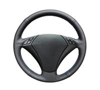 Steering Hood DIY Microfiber Leather Car Steering Wheel Cover For BMW 523 530 523li 525 520li 535 545i E60 Car Accessories Wheel Cover(Blue Thread)