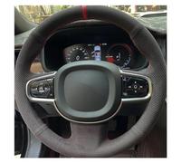 Steering Hood DIY Soft And Comfortable Suede Leather Car Steering Wheel Cover For Volvo S90 XC90 XC60 S60 V90CC Car Interior Wheel Cover(Red Blue Thread)