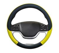 Steering Hood For Kia For Picanto For Morning Car Steering Wheel Cover Leather Auto Interior Accessories Anti-Slip Protective Cover Wheel Cover(Yellow)
