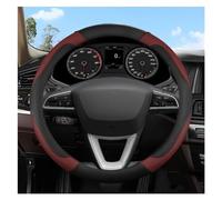 Steering Hood For SEAT For Toledo For Arona For Leon PU Leather Car Steering Wheel Covers 38CM 15" Auto Interior Accessories Wheel Cover(WINE RED)