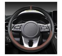 Steering Hood Leather Car Steering Wheel Cover 38cm 15" For Kia For Sportage For Sid For Rio 3 For Soul Car Interior Accessories Wheel Cover(Coffee)