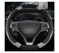 Steering Hood Leather+Ice Silk 38CM Car Steering Wheel Covers Car Accessories For Accord For City For Civic For Fit For Brio Wheel Cover(WHITE)