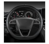 Steering Hood Microfiber Leather Car Steering Wheel Cover D Shape 38cm For Seat For Tarraco For Arona For Ateca For Ibiza Wheel Cover(Black)
