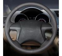 Steering Hood Microfiber Leather DIY Car Steering Wheel Cover Car Interior Accessories For Toyota For Fortuner For Hilux Wheel Cover(White Thread)