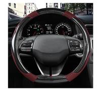 Steering Hood O Shape D Shape Car Steering Wheel Cover Leather Car Accessories For Hyundai For Santa For Cruz For Santa Fe 2022 Wheel Cover(Wine Red D Shape)