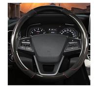 Steering Hood O Shape D Shape Car Steering Wheel Cover Leather Car Accessories For Hyundai For Santa For Cruz For Santa Fe 2022 Wheel Cover(Black O Shape)