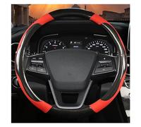 Steering Hood O Shape D Shape Car Steering Wheel Cover Leather Car Accessories For Hyundai For Santa For Cruz For Santa Fe 2022 Wheel Cover(Red O Shape)