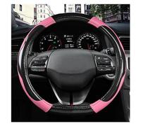 Steering Hood O Shape D Shape Car Steering Wheel Cover Leather Car Accessories For Hyundai For Santa For Cruz For Santa Fe 2022 Wheel Cover(Pink D Shape)