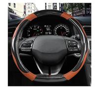 Steering Hood O Shape D Shape Car Steering Wheel Cover Leather Car Accessories For Hyundai For Santa For Cruz For Santa Fe 2022 Wheel Cover(Orage D Shape)